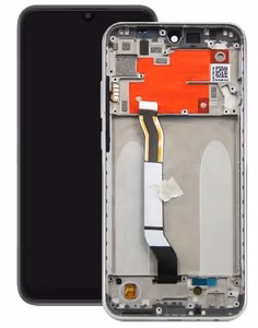 Ekranas Xiaomi Redmi Note 8T su lietimui jautriu stikliuku ir rėmeliu White originalus (used Grade C)