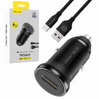 Blavec Car charger BS-01A-C Road - USB - QC 3.0 18W with USB to Type C cable (CCBS01ACR-UB) black