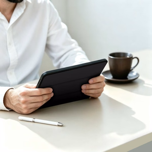 Tech-Protect SmartCase dėklas su rašikliu Xiaomi Redmi Pad 2 9.7" - juodas