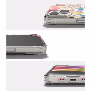 Ringke Fusion Design šarvuotas dėklas su geliniu rėmeliu iPhone 14 Plus skaidrus (Floral) (FD637E31)