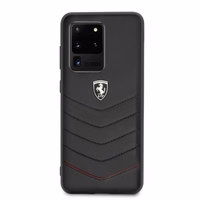 Ferrari kietasis dėklas FEHQUHCS69BK S20 Ultra G988 - juodas Heritage