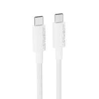 USB kabelis Acefast C18-03 60W USB-C to USB-C 1.2m baltas