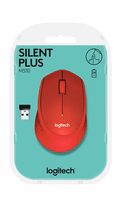 Logitech pelė M330 Silent Plus Red