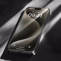 Apsauginis stiklas (m) Benks Arc Shield pilno dengimo iPhone 15 Pro Max - juodas (m)