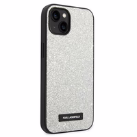 Dėklas telefonui Karl Lagerfeld KLHCP14MG2ELS iPhone 14 Plus 6.7\" sidabro / sidabro Glitter Plaque Logo