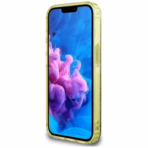 Guess IML Metal Glitter 4G Circle Triangle Magnetinis dėklas telefonui iPhone 16e - rudas