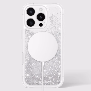 Case-Mate Waterfall MagSafe dėklas, skirtas iPhone 16 Pro, sidabro spalvos