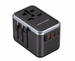 Vention 65 W GaN kelioninis adapteris ir įkroviklis 2x USB-A 2x USB-C