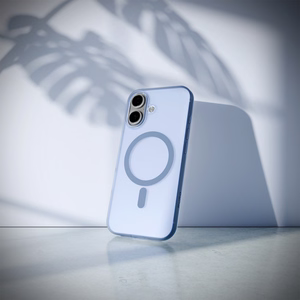Puro Daylight Magnetinis suderinamas silikoninis dėklas telefonui iPhone 17 - permatomas mėlynas