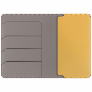 Uniq Belmont RFID Blokavimo Paso dėklas - pilka/geltona