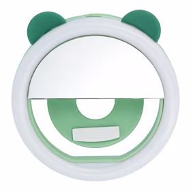 LED žiedinė lempa selfie telefonui RK12 žalias meškiukas