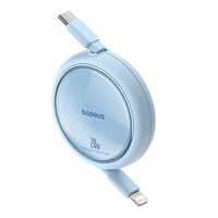 Baseus Free2Pull - 20 W USB-C į Lightning ištraukiamas kabelis, 1 m (mėlynas)