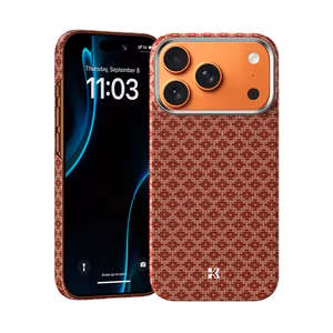 Benks Magnetic Armor Air Grid Kevlar dėklas Metal Frame 600D (H069), skirtas iPhone 17 Pro, oranžinis