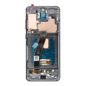 LCD ekranas SAMSUNG S20 4G pilkas SOFT OLED su rėmeliu