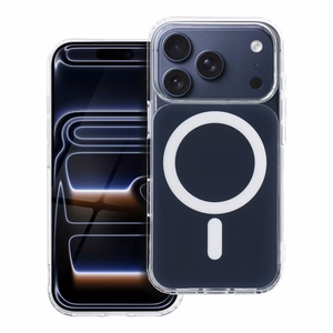 Case for iPhone 17 AIR Clear Fusion Mag Cover compatible with MagSafe navy blue