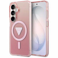 Guess dėklas IML Gradient Triangle MagSafe for Samsung Galaxy S26 rožinis