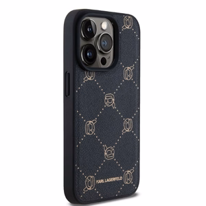 Karl Lagerfeld Magnetinis Karl Head iPhone 15 Pro dėklas - juodas