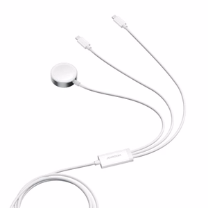Joyroom S-IW007 3-in-1 magnetinis įkrovimo kabelis USB-A - Lightning 1.2m - baltas
