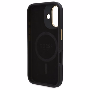 Guess 4G Logotipas Magnetinis dėklas telefonui iPhone 16 Plus - juodas