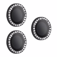 Temperuotas stiklas HARD DIAMOND kamerai (objektyvui) iPhone 17 Pro/17 Pro Max juodos spalvos, 3 vnt.