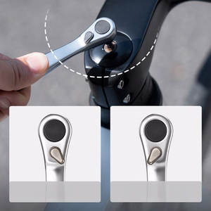 Rockbros Multitool dviračio įrankių rinkinys su CO2 pompa ir terkšliniu raktu, juodas
