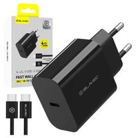Blavec Wall charger BC-9 - Type C - PD 20W 3A with Type C to Type C cable (TCBC9-CB203A+CC) black