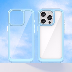 Outer Space dėklas telefonui su geliniu rėmeliu iPhone 16 Pro - mėlynas