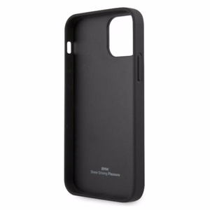 BMW Odinis išlenktas perforuotas dėklas iPhone 12 / iPhone 12 Pro - juodas