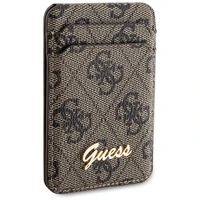 Guess Wallet Card Slot Stand GUWMSHG4SHW dėklas - rudas MagSafe 4G klasikinis logotipas