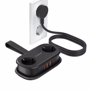 Orico APP 15.5W 5in1 maitinimo blokas 2x AC + 2x USB-A + 1x USB-C - juodas