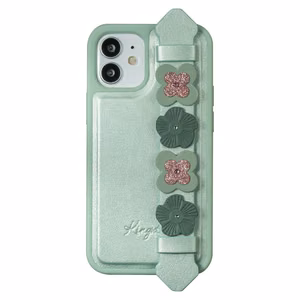 Kingxbar Sweet Series dėklas telefonui dekoruotas originaliais Swarovski kristalais iPhone 12 Pro / iPhone 12 Pro Max žalias