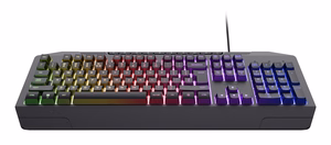 Trust GXT 836 Evocx klaviatūra žaidimams USB QWERTY US anglų juoda