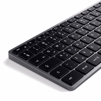 Wire keyboard USB C QWERTY Satechi Slim W3 Wiraudonas ST-UCSW3M space pilkas