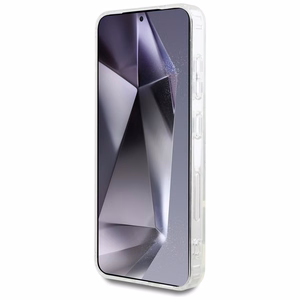 Dėklas telefonui Karl Lagerfeld Button Karl & Choupette Heads Išspausdintas logotipas MagSafe Samsung Galaxy S25 Plus - baltas