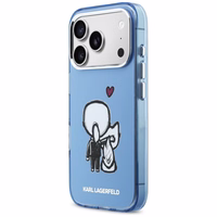 Karl Lagerfeld Karl & Choupette Back MagSafe Dėklas for iPhone 17 Pro - mėlynas