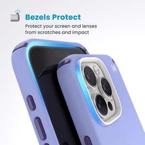Speck Presidio2 Pro dėklas su MagSafe ir ClickLock, skirtas iPhone 16 Pro Max, „Future Lavender/Cassis Purple“
