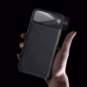 Nillkin CamShield odinis S dėklas iPhone 14 Plus su kameros dangteliu juodas