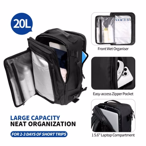 Tech-Protect Defender S50 Backpack for Ryanair & Wizzar, 20L Laptop - Black