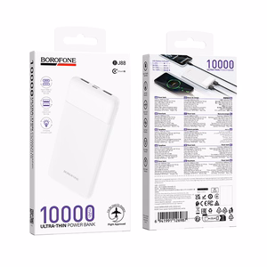 Borofone BJ88 Clever išorinė baterija 10000mAh 2xUSB balta