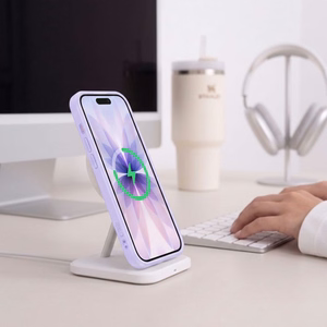 Tech-Protect MagPeak MagSafe CC  iPhone 17 dėklas, matinis violetinis