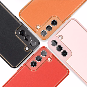 Dux Ducis Yolo elegantiškas dėklas iš ekologiškos odos Samsung Galaxy S22 + (S22 Plus) raudonas