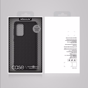 Nillkin Textured dėklas patvarus sustiprintas dėklas su gelio rėmu ir nailono nugarėle Samsung Galaxy A73 juodas