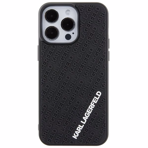 Karl Lagerfeld 3D Rubber Multi Logo чехол для iPhone 15 Pro Max - чёрный