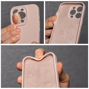 Dėklas silikoninis 2 mm iPhone 17 Pro smėlinos rožinės spalvos