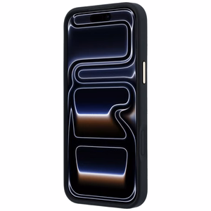 Guess Peony 4G Small Logo MagSafe dėklas, skirtas iPhone 17 Pro Max / 18 Pro Max, juodas