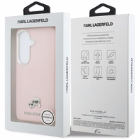 Karl Lagerfeld dėklas Saffiano KC Metal Logo MagSafe Samsung Galaxy S26 Plus rožinis