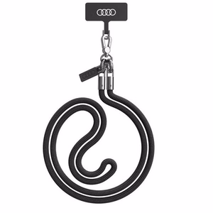 Audi universalus telefono dirželis 120cm 6mm per petį juodas AU-CBL8-R8/D1-BK
