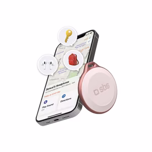 SBS Track My Circle водонепроницаемый локатор IP65 совместимый с Apple Find My - розовый