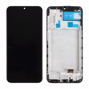 LCD ekranas suderinamas su Samsung A245 A24 4G juodas su rėmeliu HQ