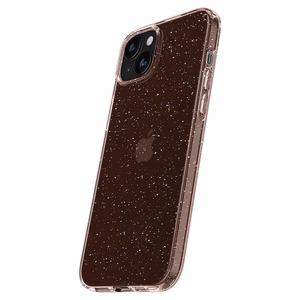 Spigen Liquid Crystal Glitter dėklas telefonui iPhone 15 Plus - rožinis/skaidrus